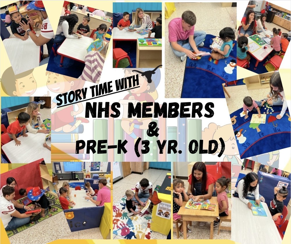 Storytime with PreK 3 provided by LHS National Honor Society Lockney ISD